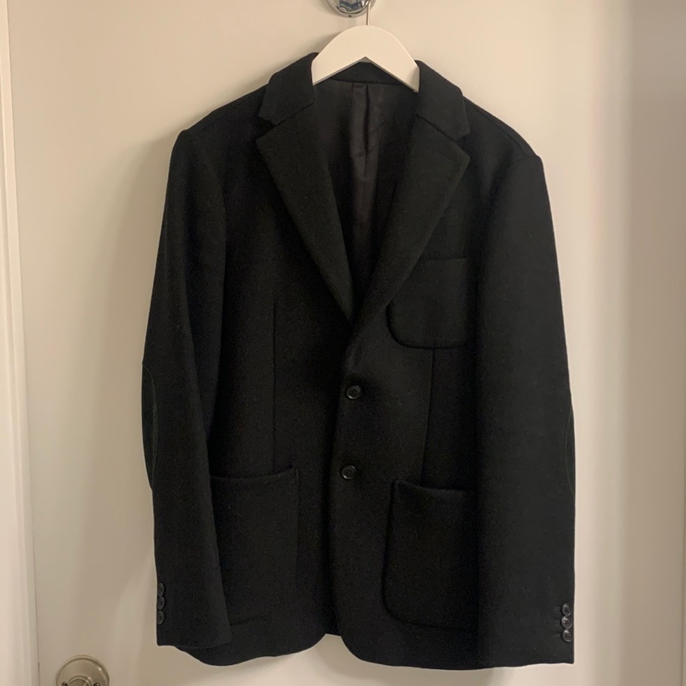 Jack Spade, mens, size 36S, wool sport jacket blazer, black